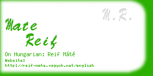 mate reif business card